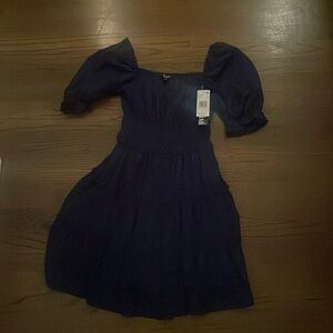 Navy blue sun dress size small.
